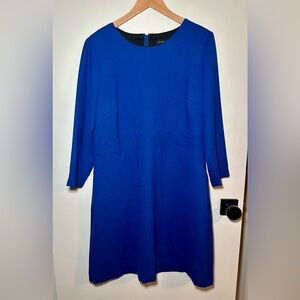 NWT Banana Republic Scallop blue dress Size 16